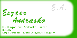 eszter andrasko business card
