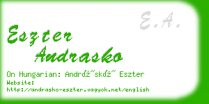 eszter andrasko business card